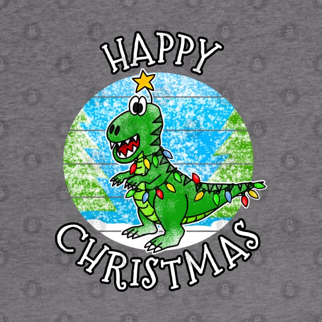 Christmas T-Rex Dinosaur Xmas 2022 by doodlerob